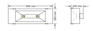 Tunnel Light - PRT200W - Dimensões